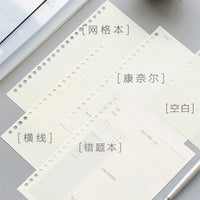 Loose Leaf Notebook Refills A5/B5/A4 - Grid, Lined, Blank Pages for Detachable Binders