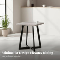 Square Table with 4 Chairs Complete Set Commercial Furniture sturdy Construction Dining Group for Cafe Proprietors, Homeowners, Milk Tea Shops, Cafes
