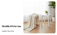 Space-Saving Stacking Square Stool Sturdy Structure Stackable Square Seat Multi-Purpose Household Furniture High Load Capacity for Homeowners, Families, Adults, Small Areas, Dining Room, Kitchen, Bedroom