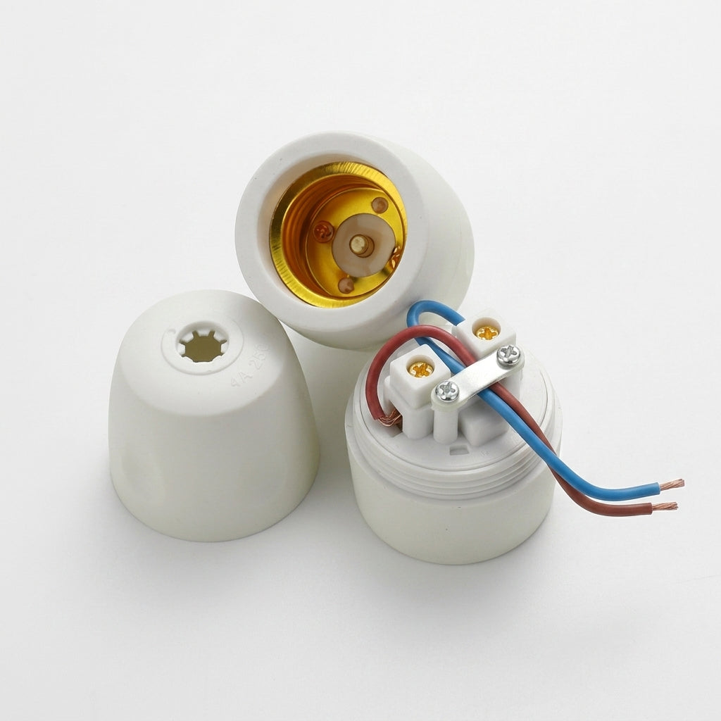 Ceiling Lighting for Garage Lighting and Workshop Lighting, High Temperature Resistant E27 Lamp Holder with Ceramic Interior, DIY Light Fitting