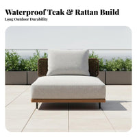 Weather-Resistant Sofa and Table Group waterresistant 4-piecePiece Conversation Set Hand-Woven Outdoor Furniture Modern Design for Hotel Owners, Property Managers, Terrace, Balcony, supportyard, waterside