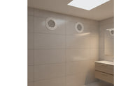 Louvered Round Vent Grille Flush-Mount Round Air Vent Grille Slimline White for DIYers, Contractors, Exhaust, Ceiling