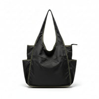 Lightweight Tote Bag with Pockets Foldable Tote Bag with Pocket Large Zippered for Students, Commuters, Shopping