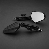 2 Pieces Foldable Motorcycle Mirror Easy Installation Adventure Motorcycle Mirror Wide Viewing Angle for Riders