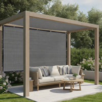 Shade Sail with Ropes Square Sail Block Canopy for Homeowners, Gardeners, Backyard, Pergola, Balcony
