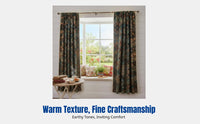 Bohemian Geometric Tassel Curtain, Semi-Blackout, Faux Linen, Floor-Length, Decorative Panel for Bedroom, Living Room