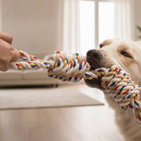 Dog Rope Toy Cotton Dog Tug Toy Tough Twisted for Dogs, Chewing