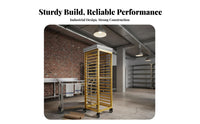Enclosed Aluminum Bakery Rack With Locking Wheels Multi-Layer Cooking Tray Cart Heavy Duty Transparent Panel Pan Rack for Culinary Experts