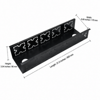 Black Cable Management Tray, Under Desk Carbon Steel Cable Management, Screw Mounted Cord Organizer for Office Desk, Modern Minimalist Design