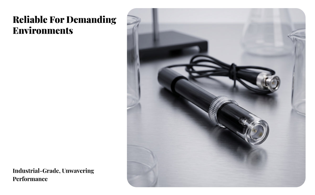 Wide Range pH Meter with BNC Connector | Threaded, Portable Design, pH meter