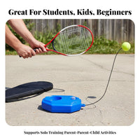 Solo Practice Set Untwisting Design Self Practice Tennis Set Fillable Base Practice Tool for Beginners, Students, Indoor, Fitness Exercise, Backyard
