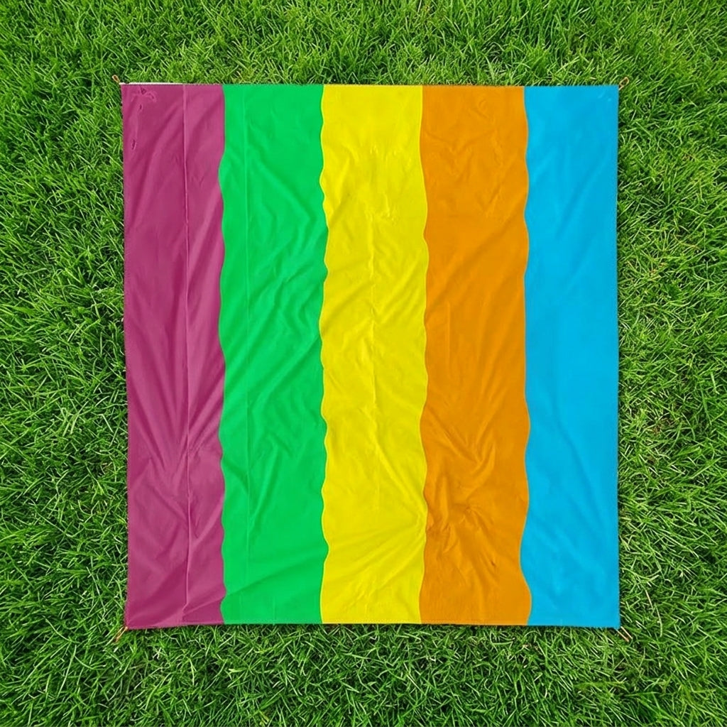 Picnic Blanket and Camping Mat for Outdoor Activities, Waterproof Mat and Beach Blanket for Summer Essentials, Extra Large 300*270cm Nylon Mat