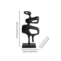 Abstract Sculpture with Base Minimalist Geometric Sculpture Contemporary Tabletop Ornament for Art Lovers, Homeowners, Bookshelf