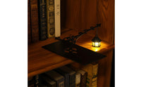Vintage Bookshelf Lantern Rustic Wall-Mounted Lantern with Bracket Farmhouse Lamp Warm for Book Lovers