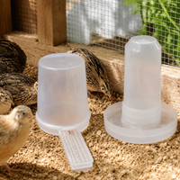 350ml Chick Feeder and Waterer Set Chicken Feeder and Water Dispenser, 13cm Chicken Feeders and Drinkers for Brooding Chicks