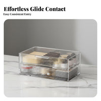 Clear Makeup Case with Drawers dirtproof Cosmetic Organizer Transparent Design