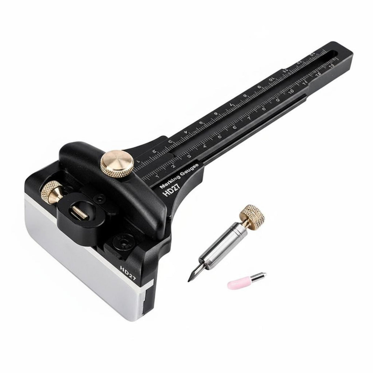 Right Angle Marking Ruler Precision Carpenter Square Engraved Measurements Adjustable Marking Gauge for Woodworkers, Carpenters