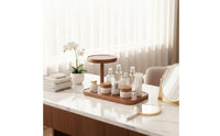 Desktop Cosmetic Stand Space Saving 2-Tier Makeup Organizer Stable Structure Vanity Perfume Holder for Dressing Table
