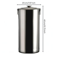 Stainless Steel Storage Bucket Tall Stainless Steel Bucket Easy to Clean Kitchen Supply