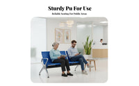 Airport Waiting Chair Polyurethane Upholstery Multi-Seater Waiting Bench Easy to Hygienic Medical Reception Bench for Passengers, Patients, Lobby