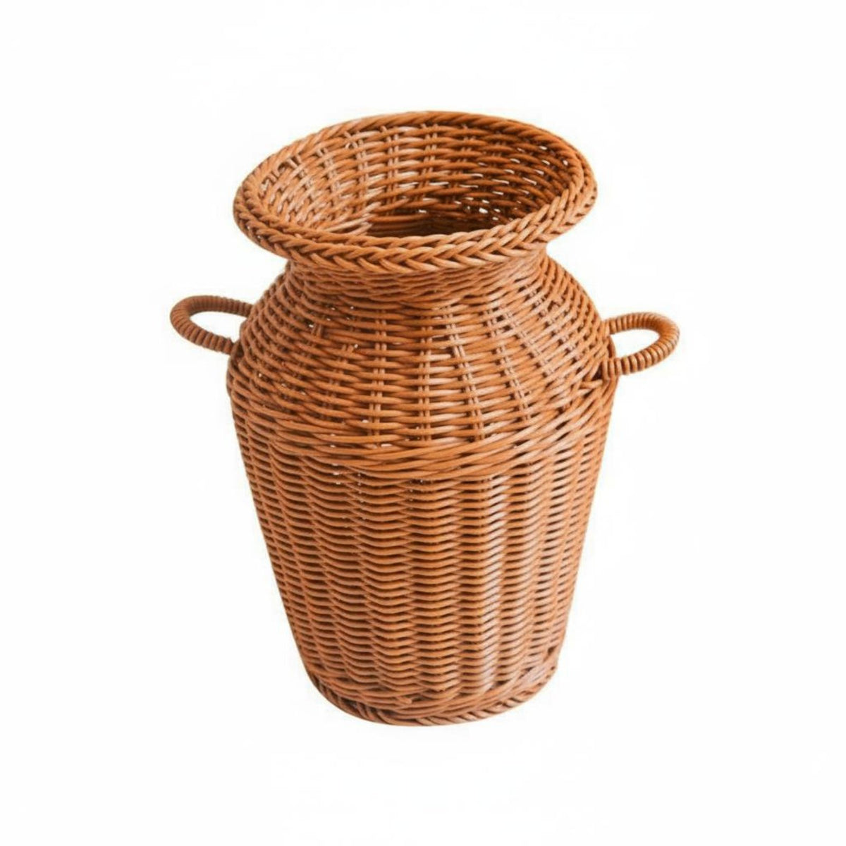 Imitation Rattan Vase Long-Lasting Woven Flower Vase Handmade Wicker Design Basket Easy to Clean Desktop Flower Holder