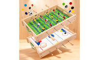Table Football Game Compact Wooden Foosball Table Educational Wooden Soccer Game for Kids