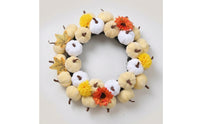 Autumn Wreath Farmhouse-Themed Thanksgiving Wreath Artificial Decorations for Entryway, Mantel