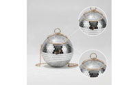 Spherical Clutch Bag Mirrored Disco Ball Purse Shimmering for Parties, Weddings