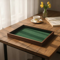 Shielding Jewelry Tray with Velvet Lining Elegant Wood Jewelry Tray Sturdy Compact for Collectors