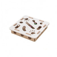 Layered Design Feline Play Maze Box Mental Stimulation Felt Feline Maze Toy Easy to Clean
