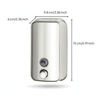 Wall-Mounted Soap Dispenser Compact Liquid Soap Dispenser with Window Easy to Refill Commercial for Bathroom, Kitchen