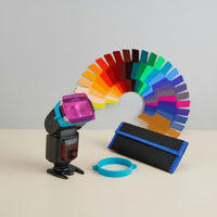24 Pieces Creative Lighting Effects Strobe Light Color Gels High Temperature Resistant Speedlight Color Filter Kit Universal Fit Photography Equipment for Photographers