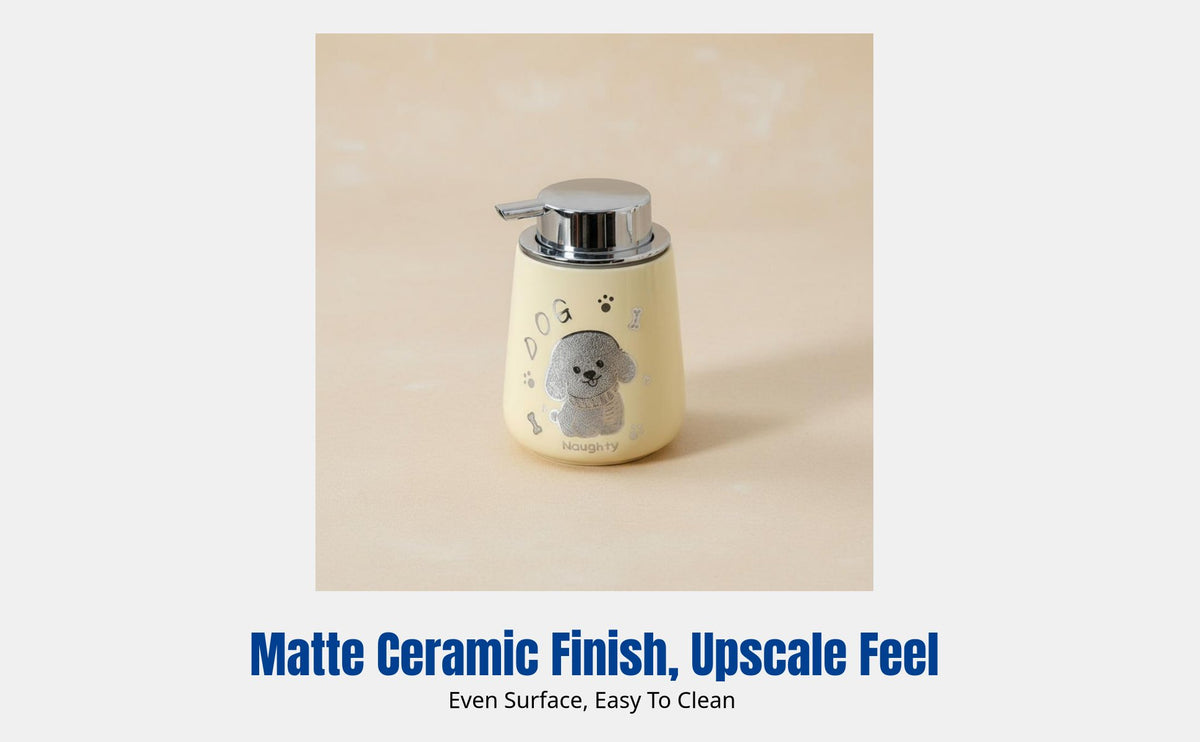Ceramic Bathroom Lotion Bottle, Cartoon Creature, Soap Dispenser, Hotel, Home, Multi-Liquid Use, Random Style