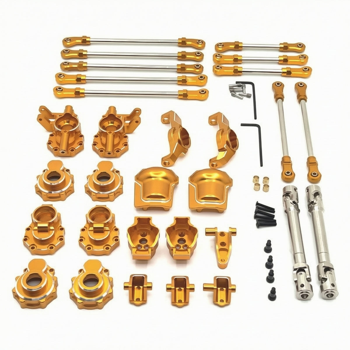 Metal Upgrade Kit Heavy Duty Axle and Shock Absorption System Kit Anodizado Juego Ejes for Custom Builds