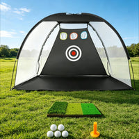 Portable Golf Hitting Net Easy to Install Golf Chipping Net Set Heavy Duty Sports Training Equipment Force-Resistant Resistant for Golfers, Beginners, Backyard, Indoor, Garage