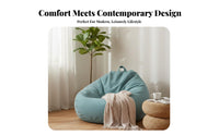 Comfortable Single-Person Lounger Long-Lasting Beanbag Chair Skin-Friendly Bean Bag No Assembly Required for College Students, Pet Owners, Balcony, Living Room, Reading Nook, Watching Movies