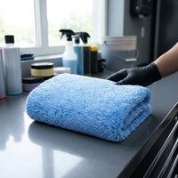 460 GSM Car Drying Towel and Microfibre Cloth, Coral Fleece Car Towel for Cleaning, 40x40cm Thick Double-Sided Cut-border Design