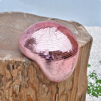 Handmade Mosaic Mirror Ornament Reflective Disco Ball Ornament Foam Base Mirrored Dome Decor