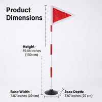 Football Cones, 1.5m Sports Cones with Flag, Sturdy Synthetic Material Agility Marker Cone for, School Sports Days