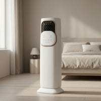 Evaporative Air Cooling Fan and Heater Floor-Standing Upright Fan Energy-Efficient Appliance for Bedroom, Apartment