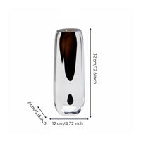 Tinted Glass Vase Minimalist Glass Vase Home Decor for Tabletop, Entryway