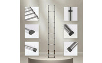 Folding Ladder Stainless Steel Folding Ladder Compact for Homeowners, Home Improvers, Home Maintenance, Garage, Closet