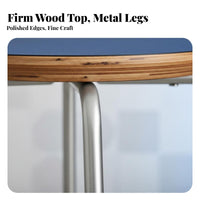 Bauhaus Aesthetic Four-Legged Circular Stool Stackable Round Four-Legged Wooden Seat Minimalist Design Household Furniture Sturdy and Long-Lasting for Apartment Dwellers, Homeowners, Dining Room, Kitchen, Bedroom, Entryway