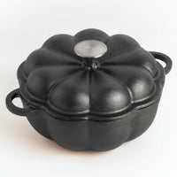 Pumpkin Roaster Cast Iron Roasting Pan with Lid Rustic Covered Roaster Pan for Oven, Kitchen