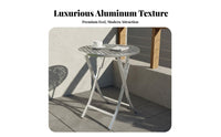 Aluminum Cafe Illuminated Table Luxury Restaurant Table Minimalist Design Commercial Furniture for Business Owners, Interior Designers, Bar, Diner