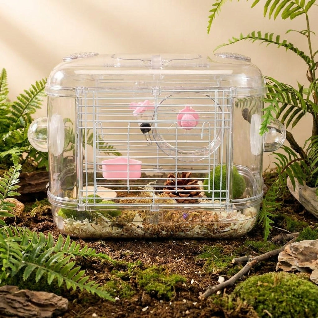 Large Hamster Cage with Multi-Layer Options, Luxury Hamster Cage Starter Kit with Ramps and Easy Tray for Syrian Dwarf Hamsters