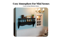 European Design 1:12 Scale Floating Shelf Realistic Detailing 1:12 Scale Display Rack Easy Installation Dollhouse Floating Shelf Versatile Design for Hobbyists, Miniature Scene Building