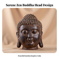 Southeast Asian Buddha Head Sculpture St Single-Like Finish Buddha Head Statue Meditative Decor Sculpture for Buddhists