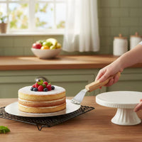 Pizza Peel with Wooden Handle Round Pizza Peel Easy to Clean for Pizzaiolos, Pizzerias
