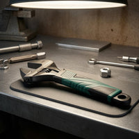 Black Nickel Finish Wide Jaw Adjustable Wrench Textured Grip Adjustable Wrench